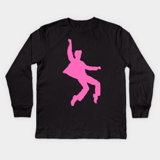 Pink Elvis Kids Long Sleeve T-Shirt